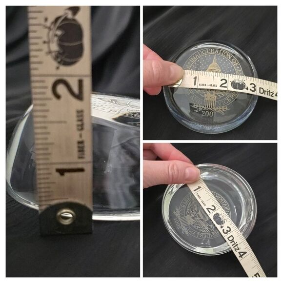 President Bush Vice Kenney Clear Paperweight crystal Inaugural gift 2001 - Picture 2 of 8